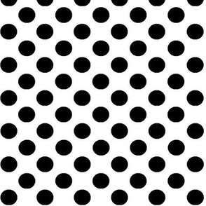 black dots on white background