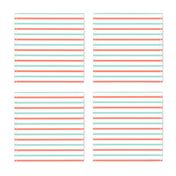 Mint + coral sailor's jersey quarter inch stripes (limited palette) by Su_G