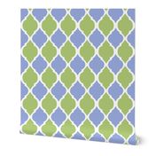 green tea and pale blue morocco tile