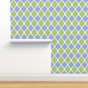 green tea and pale blue morocco tile