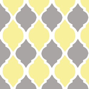 gray and yellow morocco tile