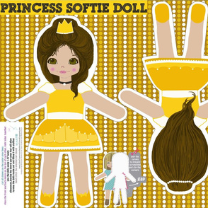 princesses - cut and sew template pattern