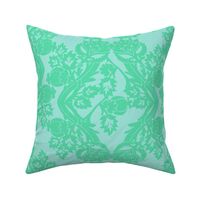 floral damask minty