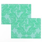 floral damask minty