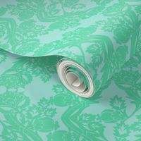 floral damask minty