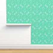 floral damask minty