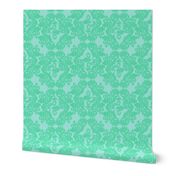 floral damask minty