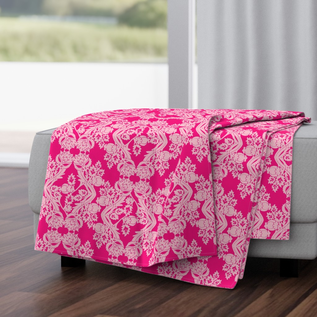 floral damask pink