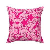 floral damask pink