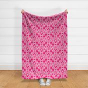 floral damask pink