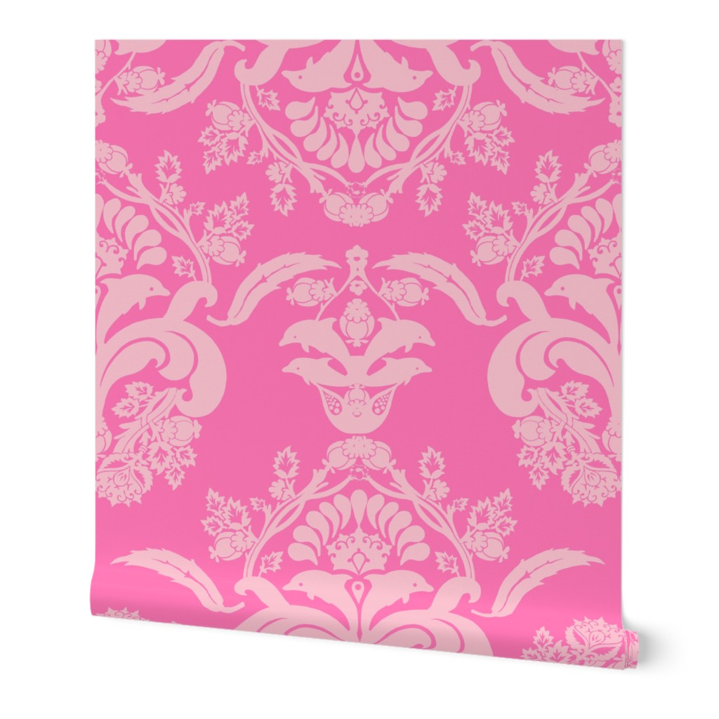 damask dolphin pink