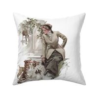 The Equestrian & The Hounds 18" pillow square