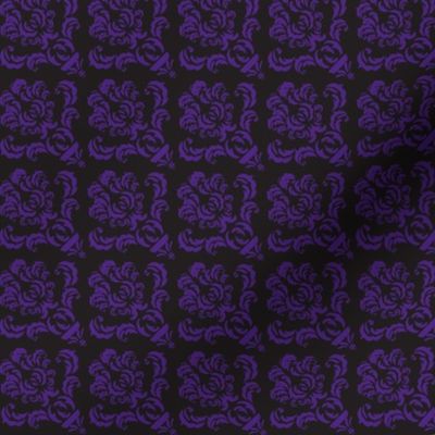 Black Purple damask for ties-ch