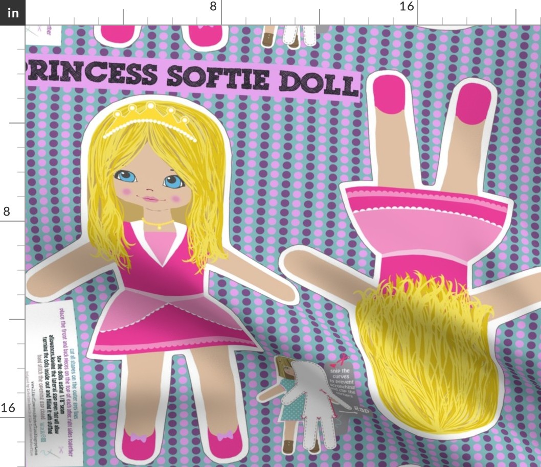 pink princess cut and sew doll