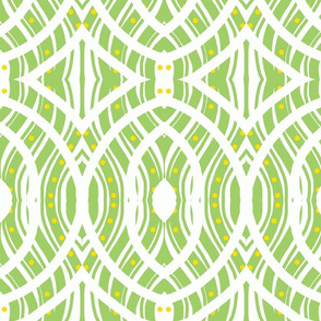 Olive Green Oval Pattern