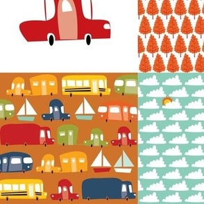 Cars, trucks, boats cheater quilt