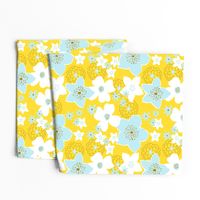 Mod Floral Yellow and Blue