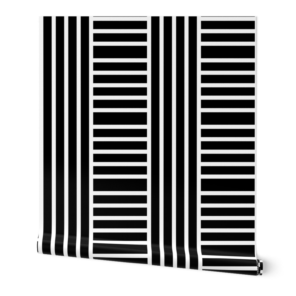 Kedena: Geometric stripe play 3 after Hoffman, black + white by Su_G_©SuSchaefer