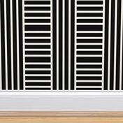Kedena: Geometric stripe play 3 after Hoffman, black + white by Su_G_©SuSchaefer