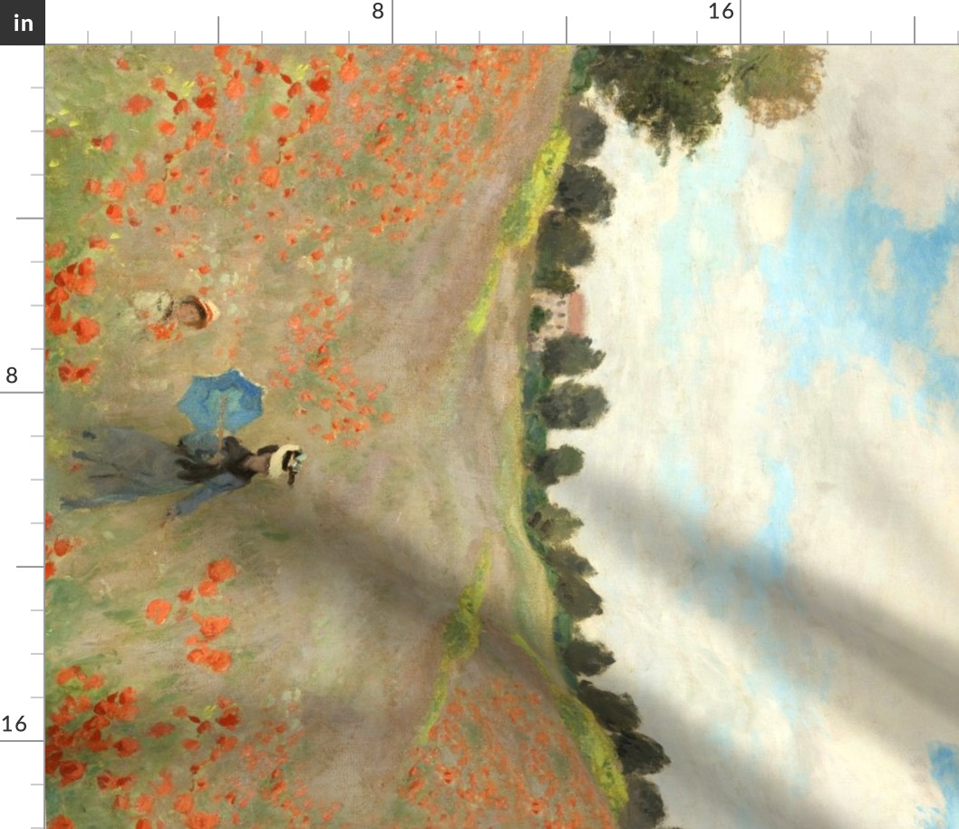Monet: Poppy Field Seamless Repeat