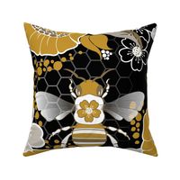 Beats N Bees Floral in Black, Gold & Silver