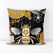 Beats N Bees Floral in Black, Gold & Silver