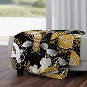 Beats N Bees Floral in Black, Gold & Silver