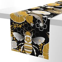 Beats N Bees Floral in Black, Gold & Silver