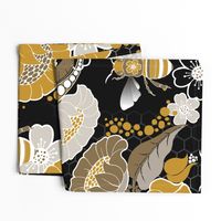 Beats N Bees Floral in Black, Gold & Silver