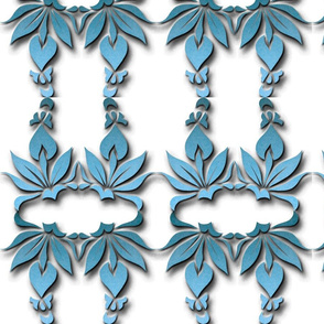 blue ornamental blossoms