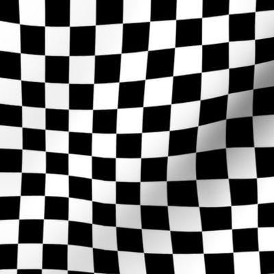 Wavy Checkered Race Flag