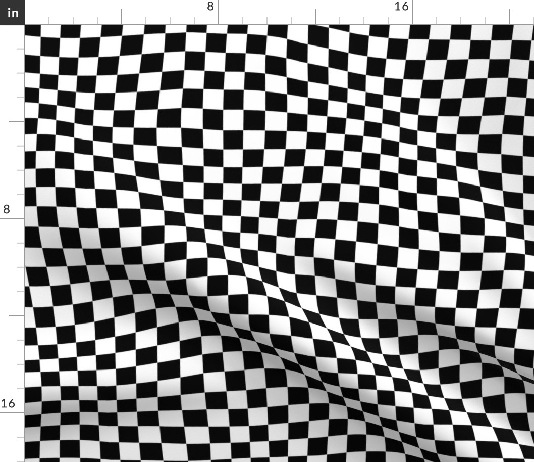 Wavy Checkered Race Flag