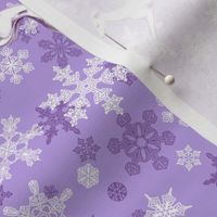 Purple Snowflakes / White Greyhounds ©2013 by Jane Walker