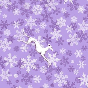 Purple Snowflakes / White Greyhounds ©2013 by Jane Walker