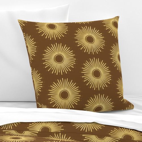 art deco sun brown