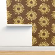 art deco sun brown