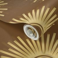 art deco sun brown