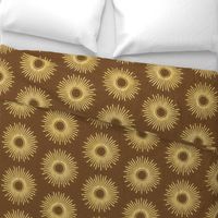 art deco sun brown