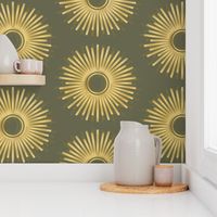 art deco sun gray