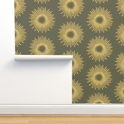 art deco sun gray