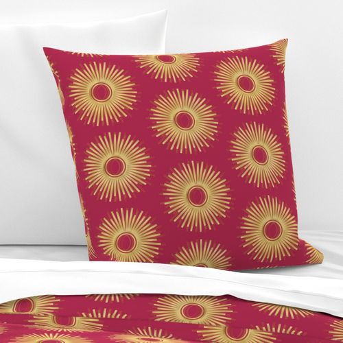 art deco sun on magenta