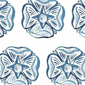 C'EST LA VIV Circles and Squares Collection_BLUE ROSETTE 