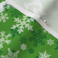 Green Snowflakes / White Greyhounds ©2013 by Jane Walker