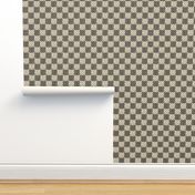 Black Dots & Stripes on Cappuccino | Cheater Quilt Blocks