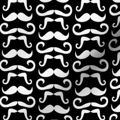 Mustaches black and white 