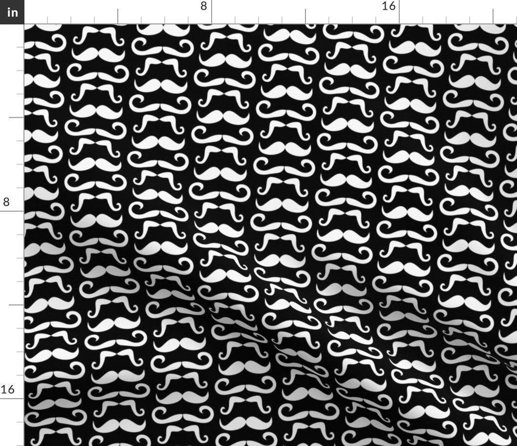 Mustaches black and white 