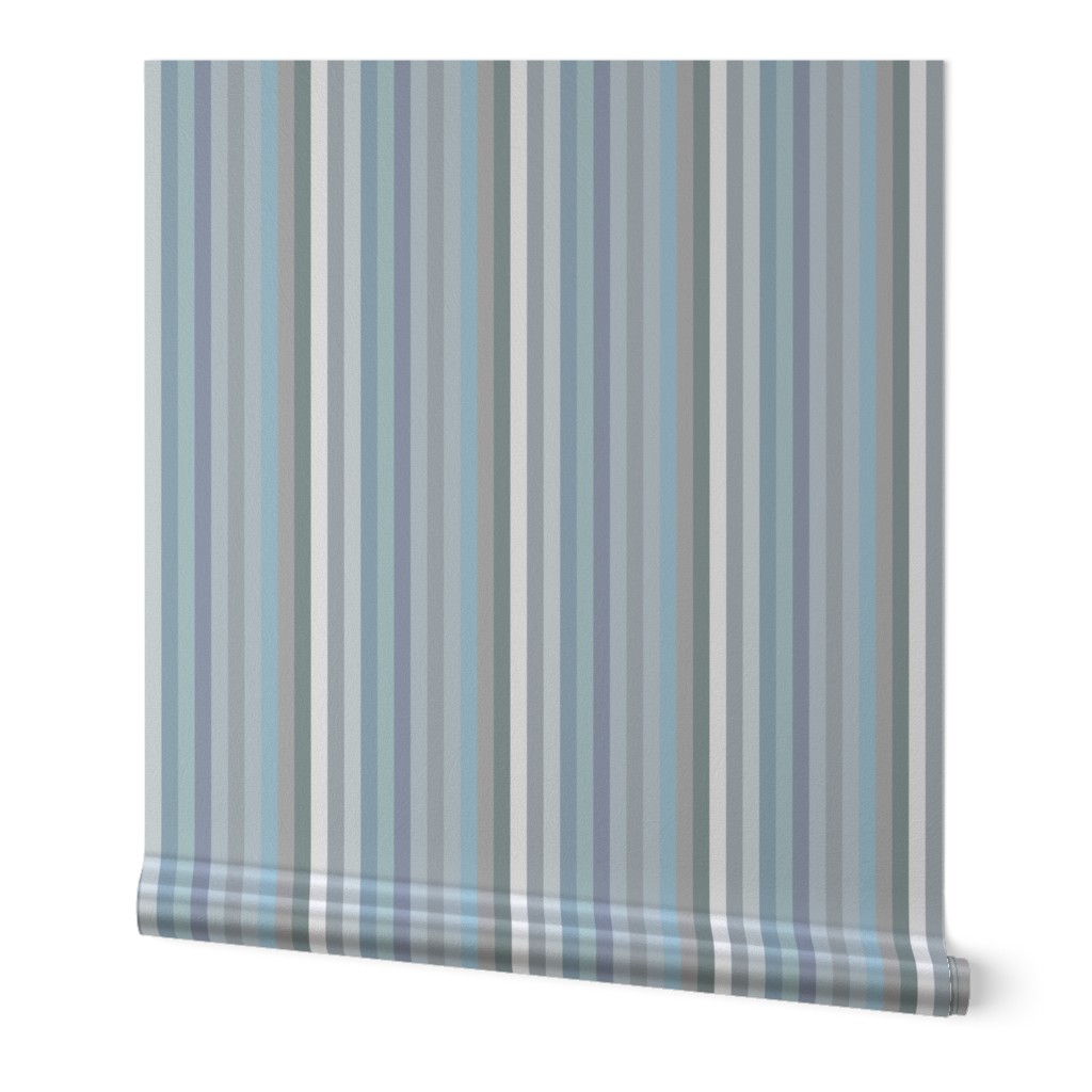 blue-grey 1/2' wide stripes