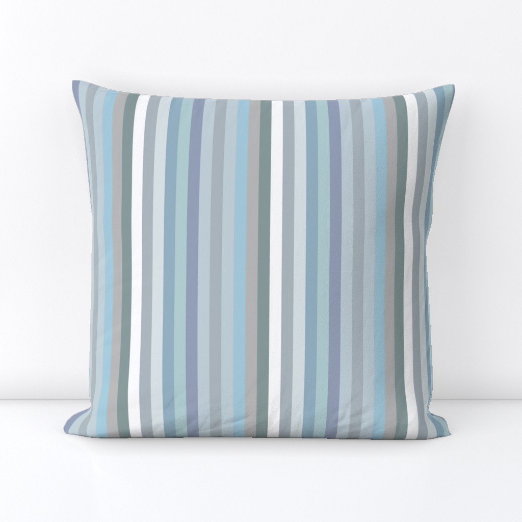 blue-grey 1/2' wide stripes