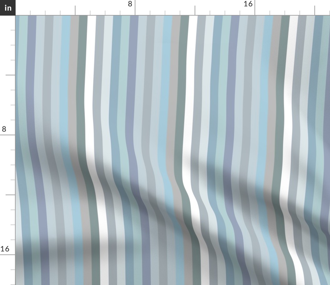 blue-grey 1/2' wide stripes