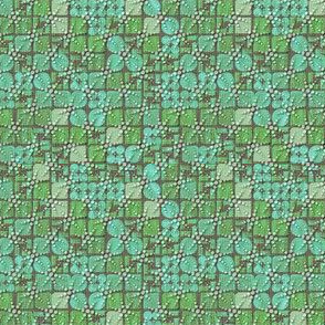 beaded tiles seafoam